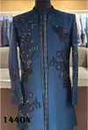 Navy Blue Outluk Vol 144 Designer Heavy Armani Mens Indo Western 14408 